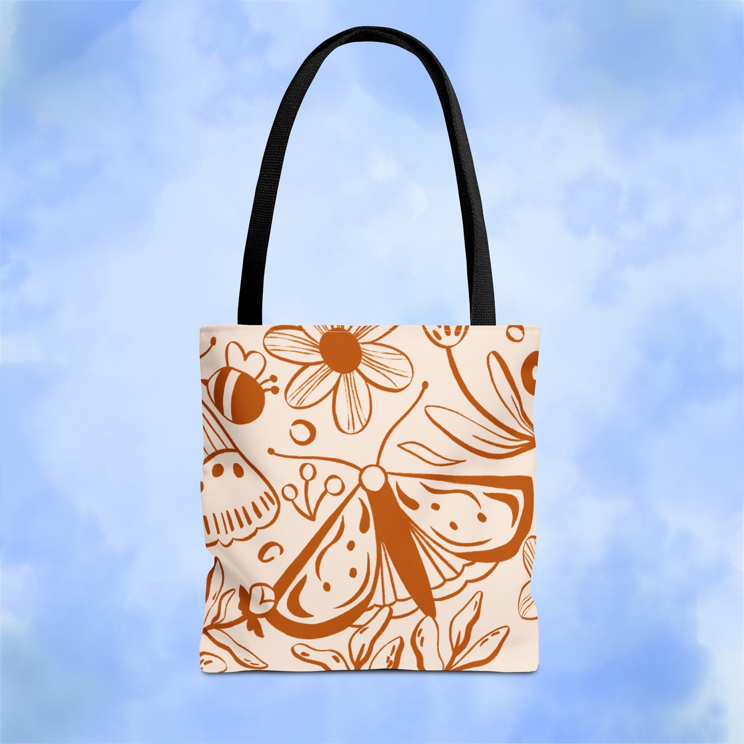 Autumn Butterfly Floral Tote Bag