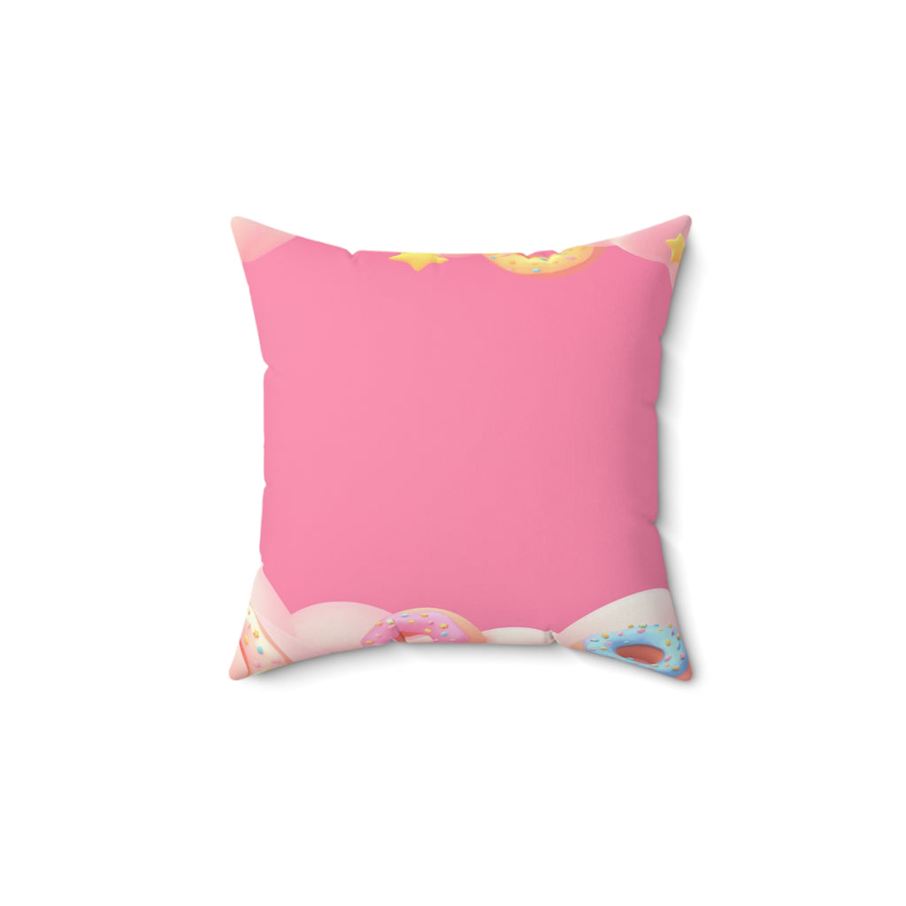 Pink Donut Dreams Square Pillow