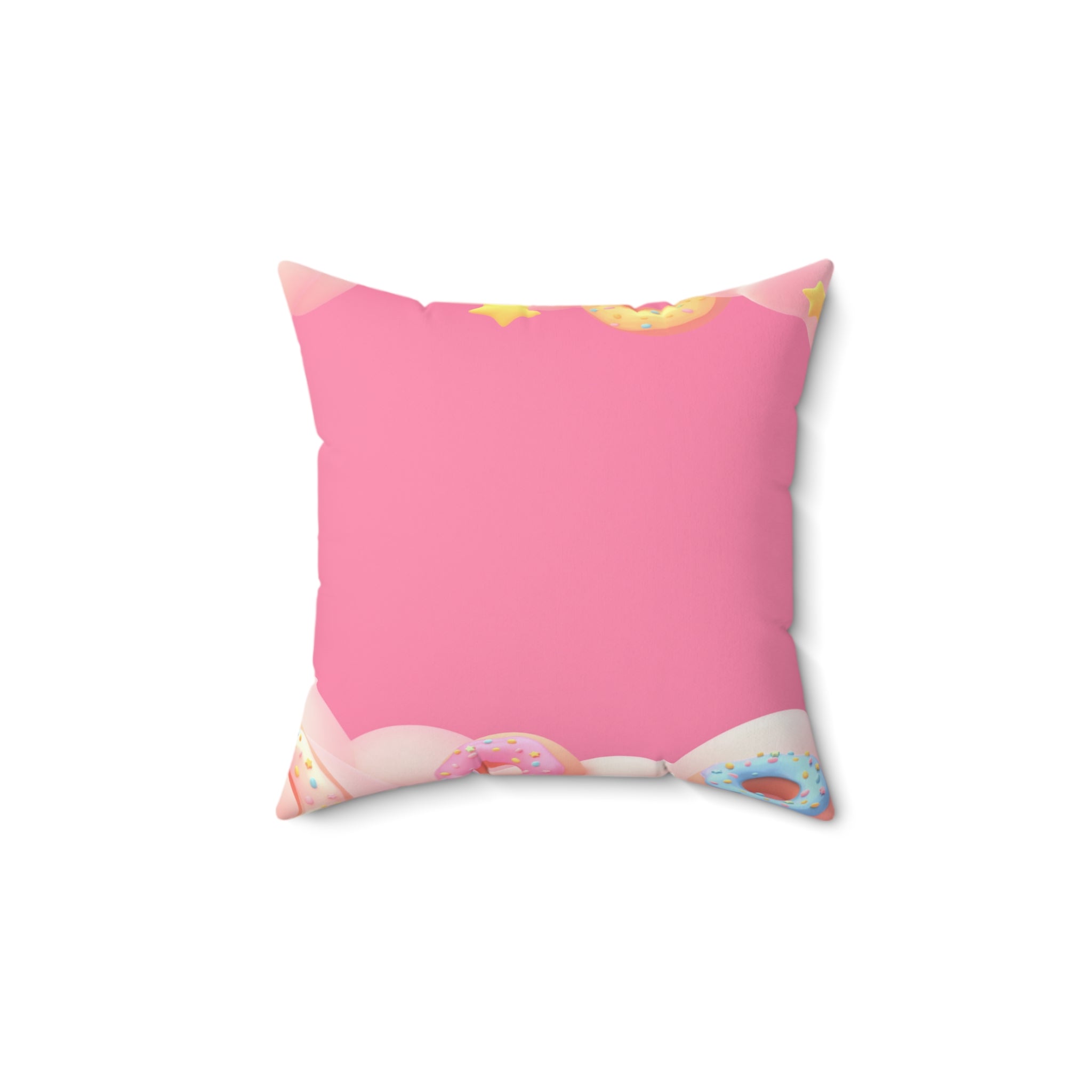 Pink Donut Dreams Square Pillow
