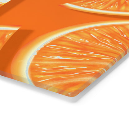 Orange Slices Glass Cutting Board