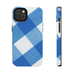 Classic Blue Gingham Phone Case (Apple & Android) - Pink Sweetheart