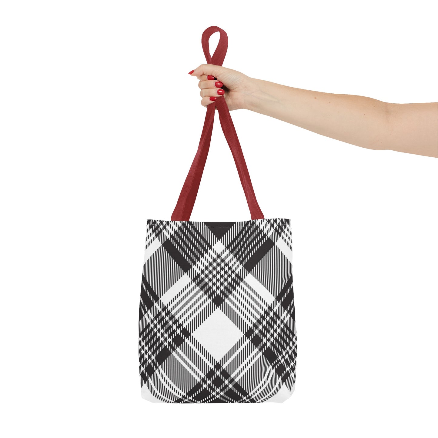 Black Check Tote Bag