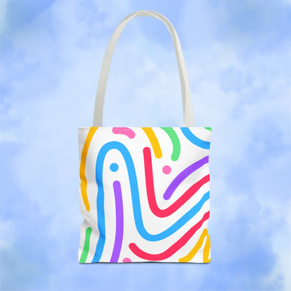 Colorful Doodle Swirl Tote Bag