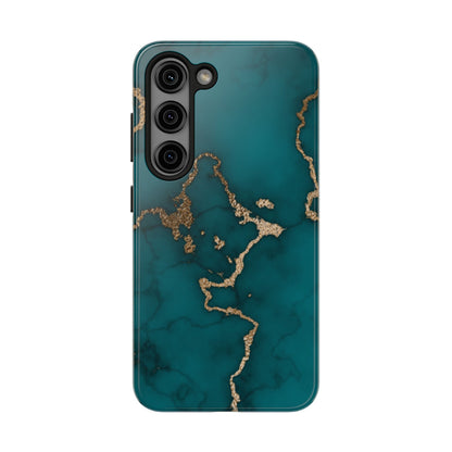 Green & Gold Marble Phone Case