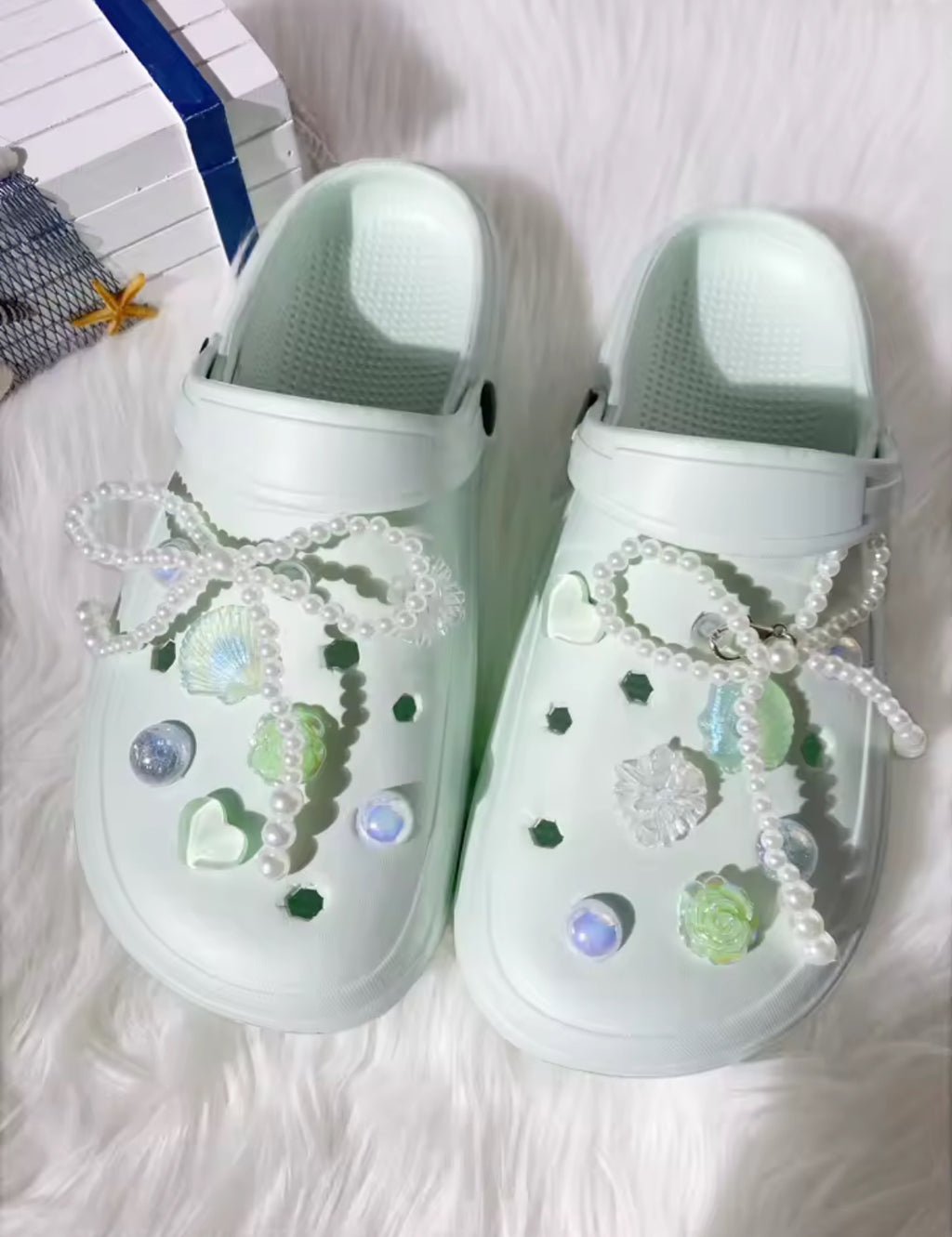Pistachio Mint Clog Charms Set