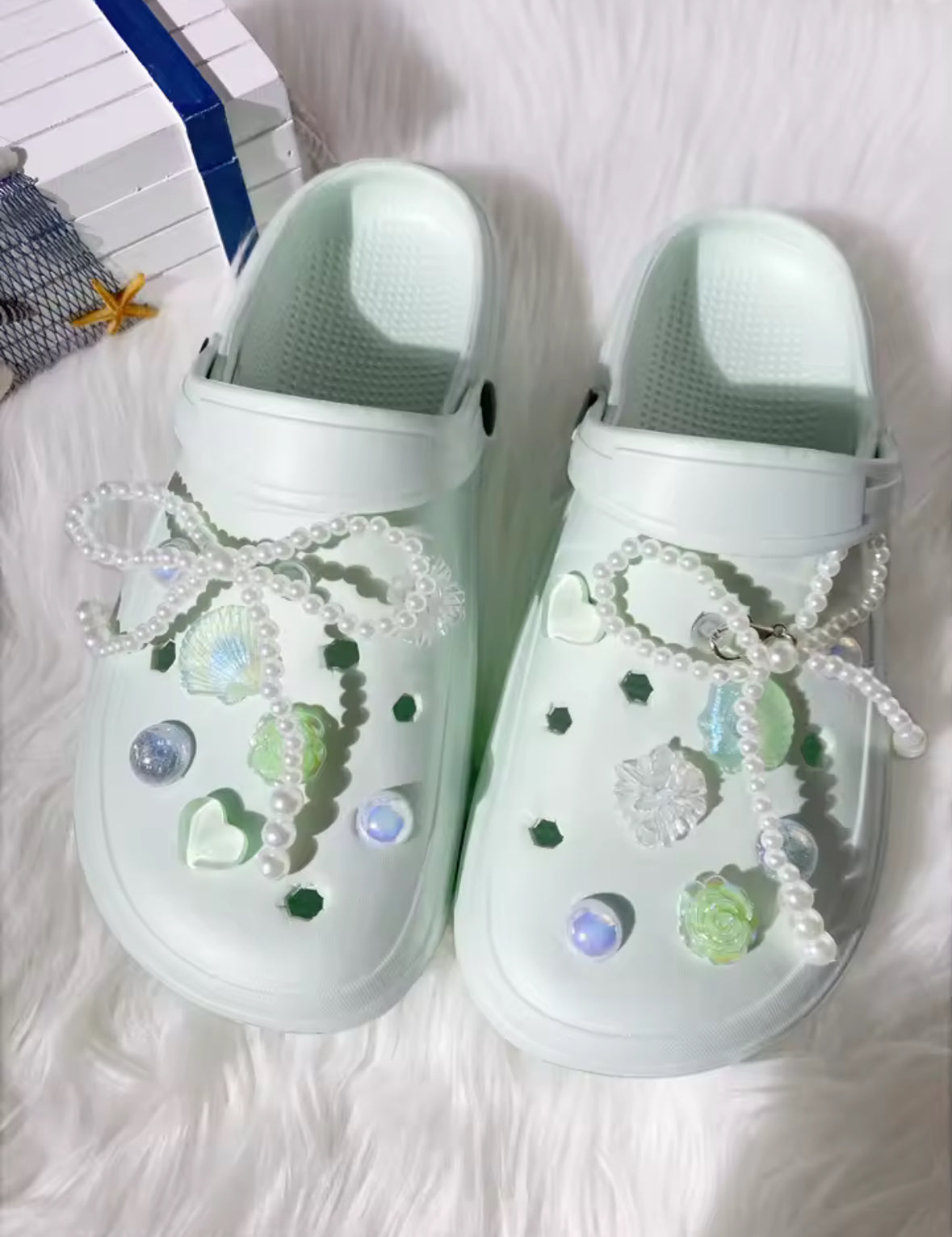 Pistachio Mint Clog Charms Set