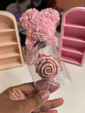 Cinnamon Roll Clicker Fidget Keychain - Pink Sweetheart