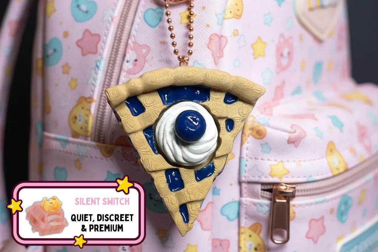 Blueberry Pie Clicker Fidget Keychain