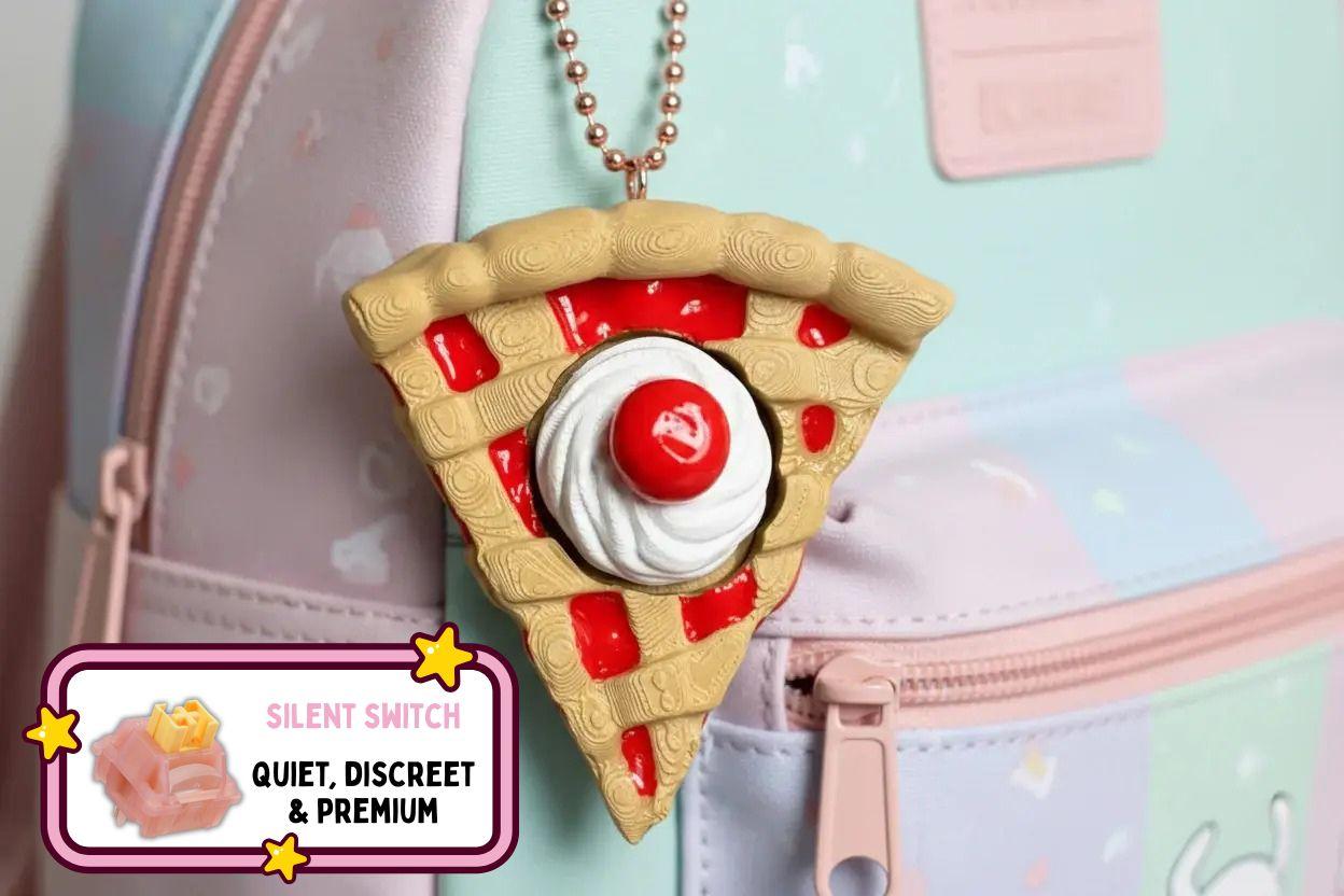 Cherry Pie Clicker Fidget Keychain