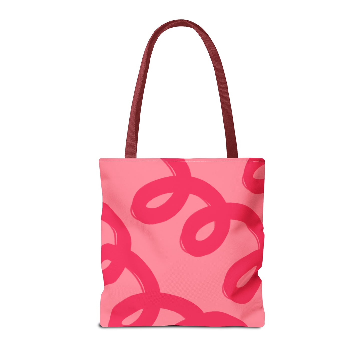 Red Spiral Loops Tote Bag