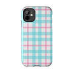 Pastel Gingham Phone Case (Apple & Android) - Pink Sweetheart