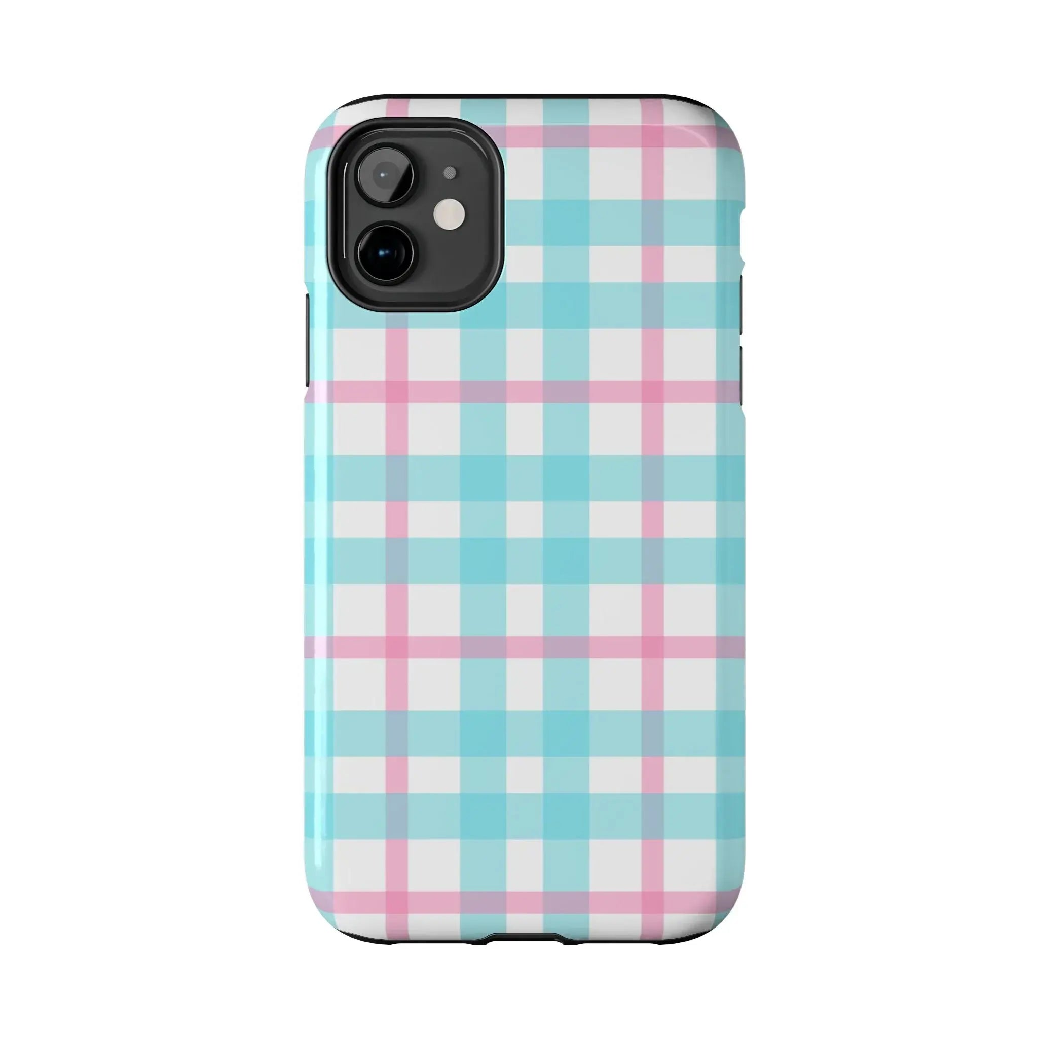 Pastel Gingham Phone Case (Apple & Android) - Pink Sweetheart
