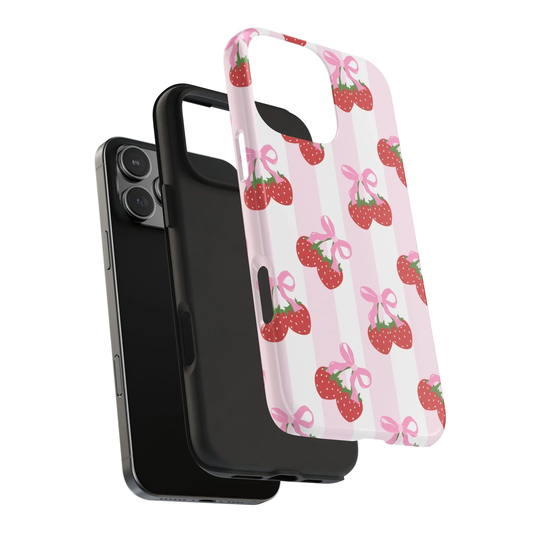 Strawberry Cherries Phone Case (Apple & Android) - Pink Sweetheart