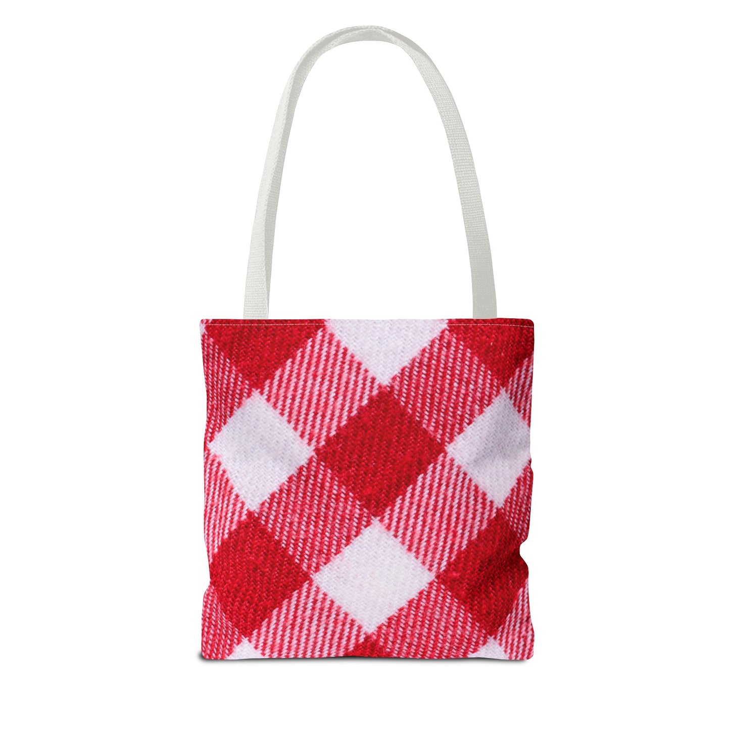 Red & White Checked Tote Bag