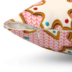 Baked Gingerbread Cookies Square Pillow
