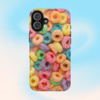 Morning Cereal Loops Phone Case (Apple & Android) - Pink Sweetheart