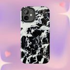 Black & White Shattered Phone Case (Apple & Android) - Pink Sweetheart