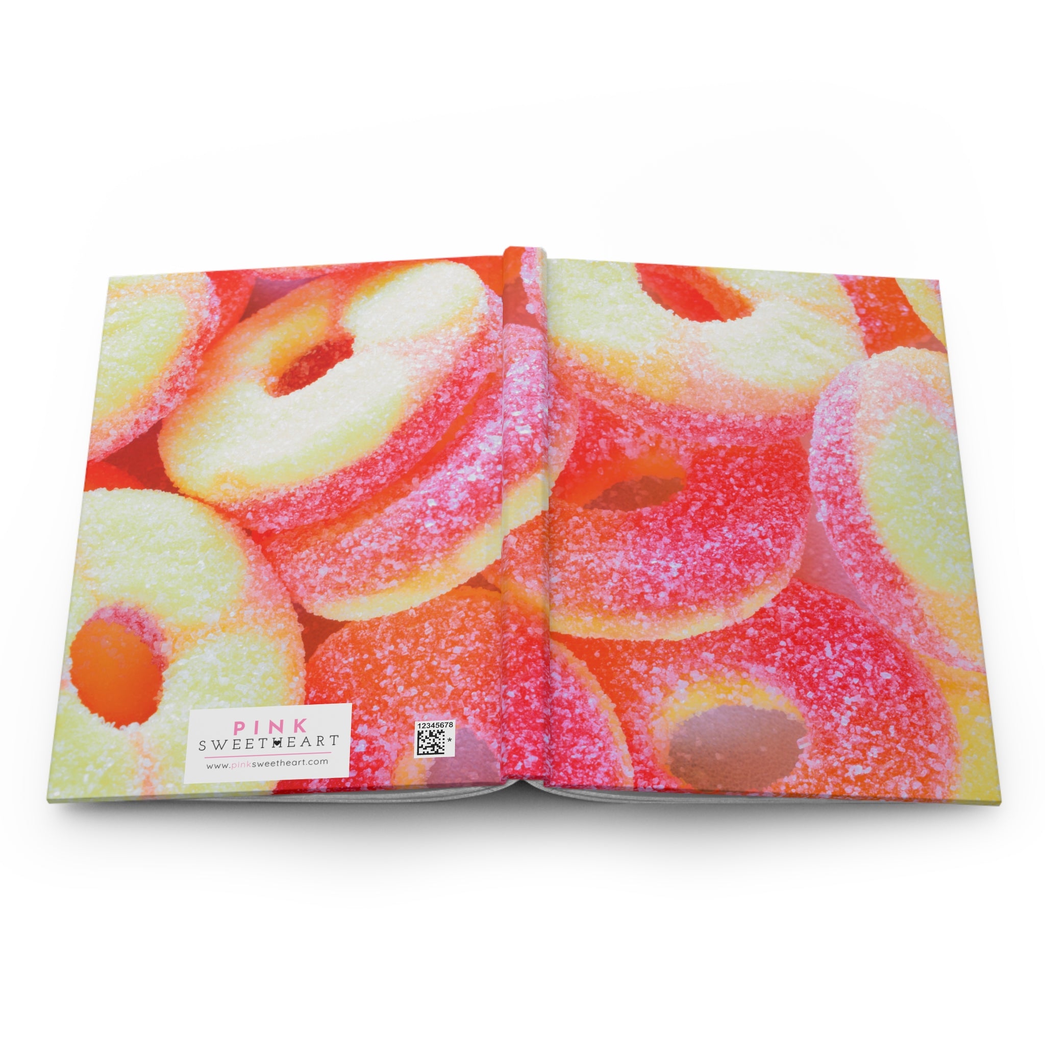 Peach Candy Rings Hardcover Matte Journal