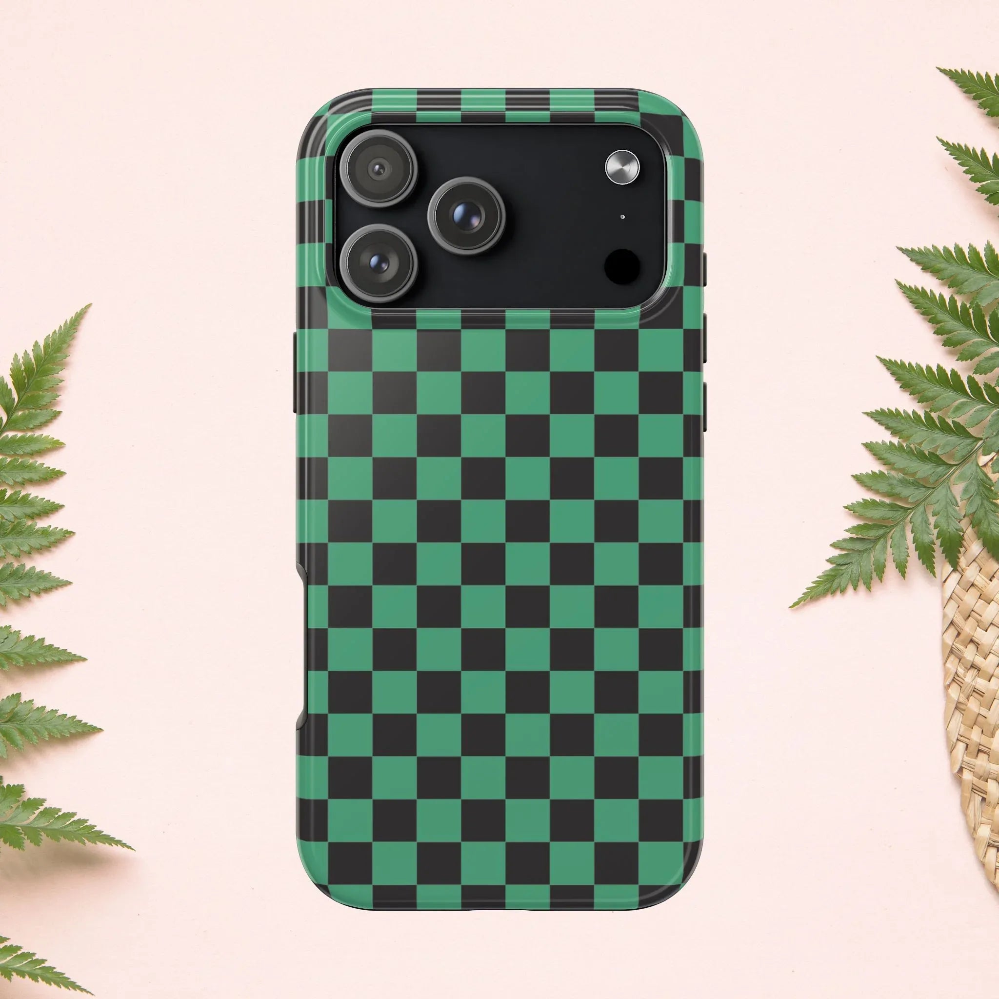 Checkered Kimono Tough Phone Case (Apple & Android) - Pink Sweetheart