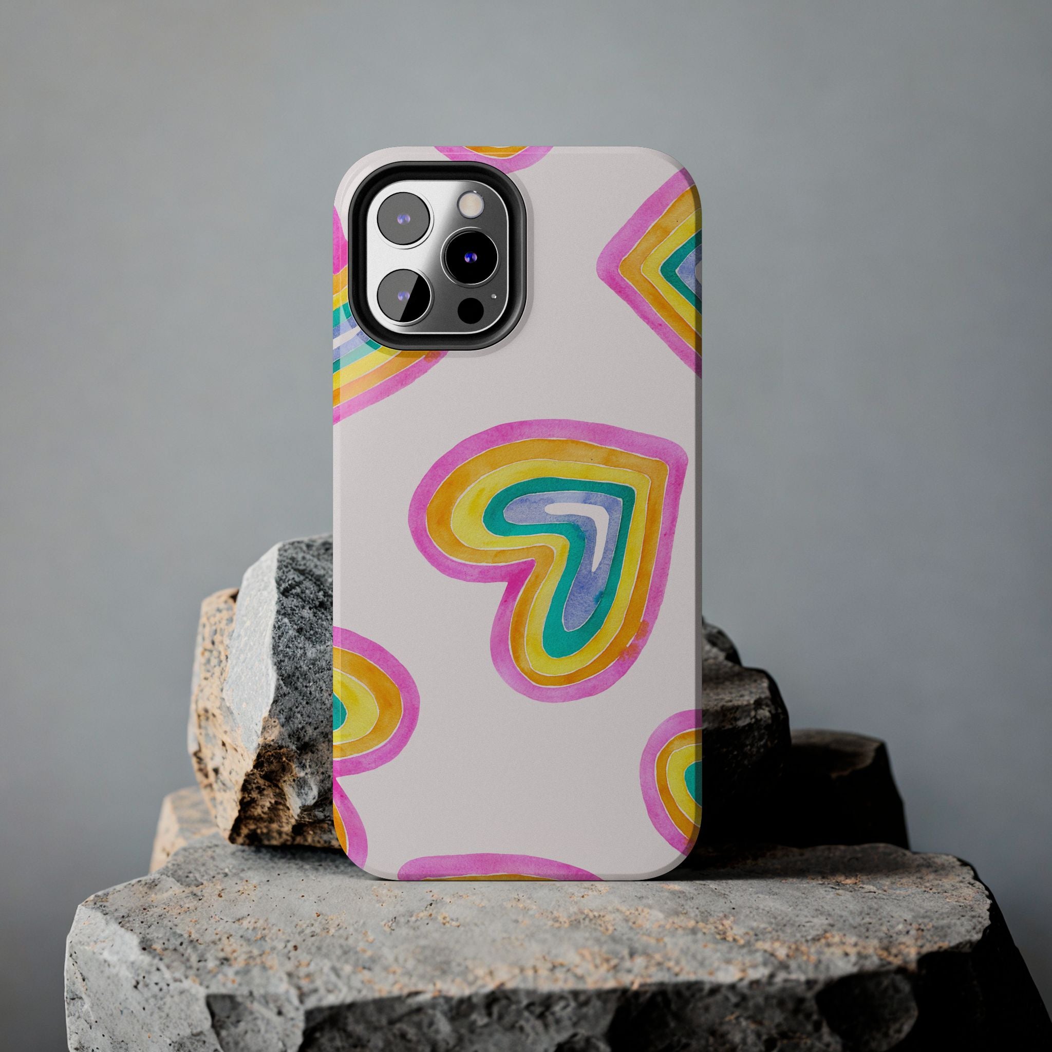 Rainbow Hearts Phone Case (Apple & Android)