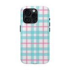Pastel Gingham Phone Case (Apple & Android) - Pink Sweetheart
