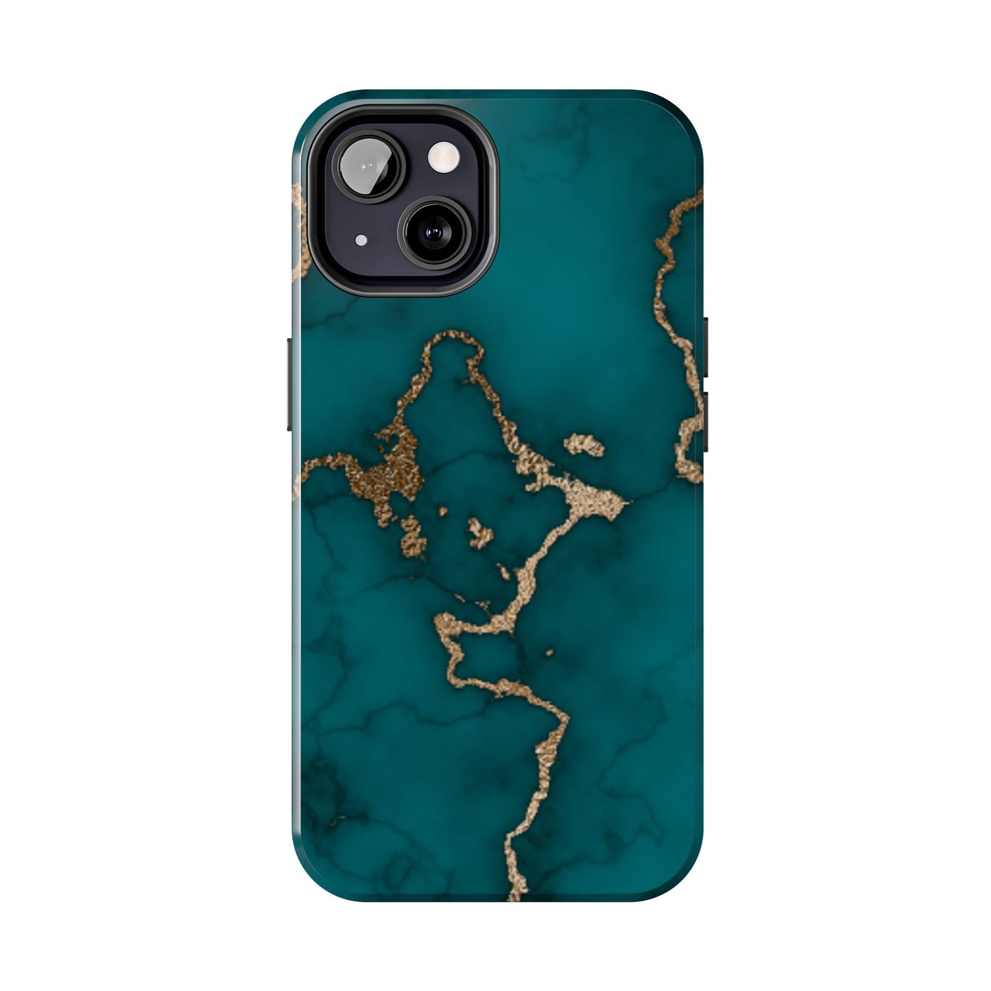 Green & Gold Marble Phone Case