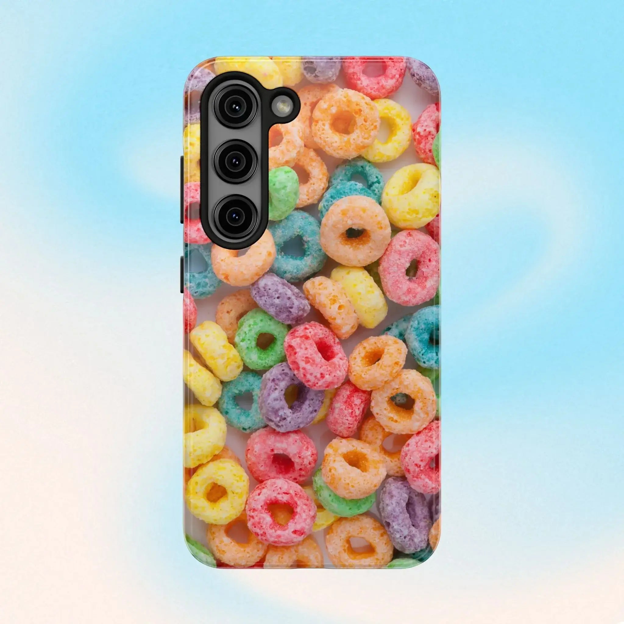 Morning Cereal Loops Phone Case (Apple & Android) - Pink Sweetheart