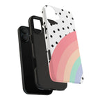 Polka Dot Rainbow Phone Case (Apple & Android) - Pink Sweetheart