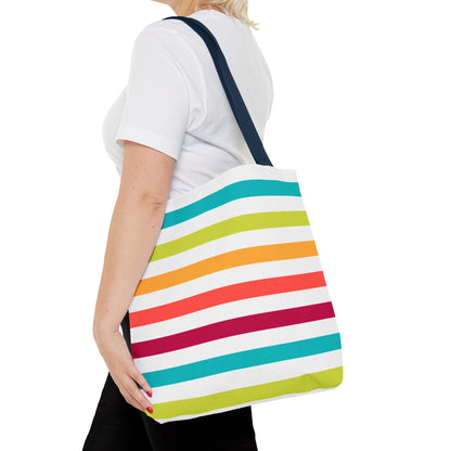 Colorful Candy Lines Tote Bag