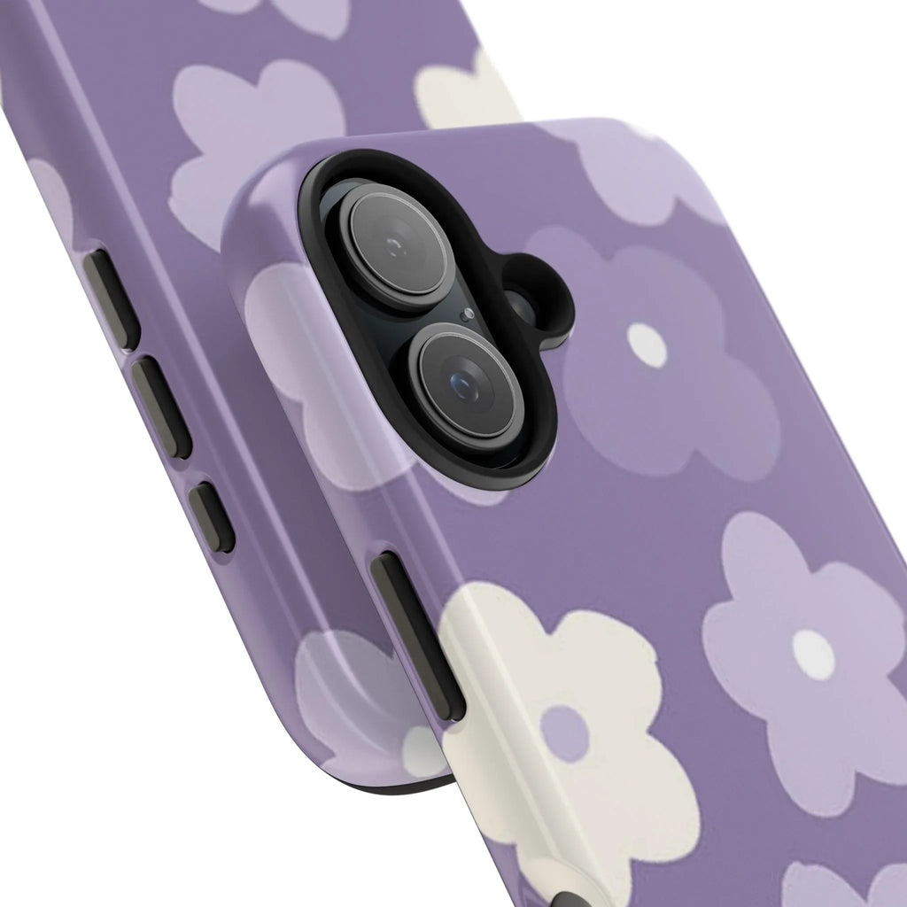Pastel Purple Flowers Phone Case (Apple & Android) - Pink Sweetheart