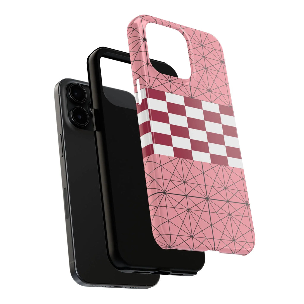 Geometric Kimono Tough Phone Case (Apple & Android) - Pink Sweetheart