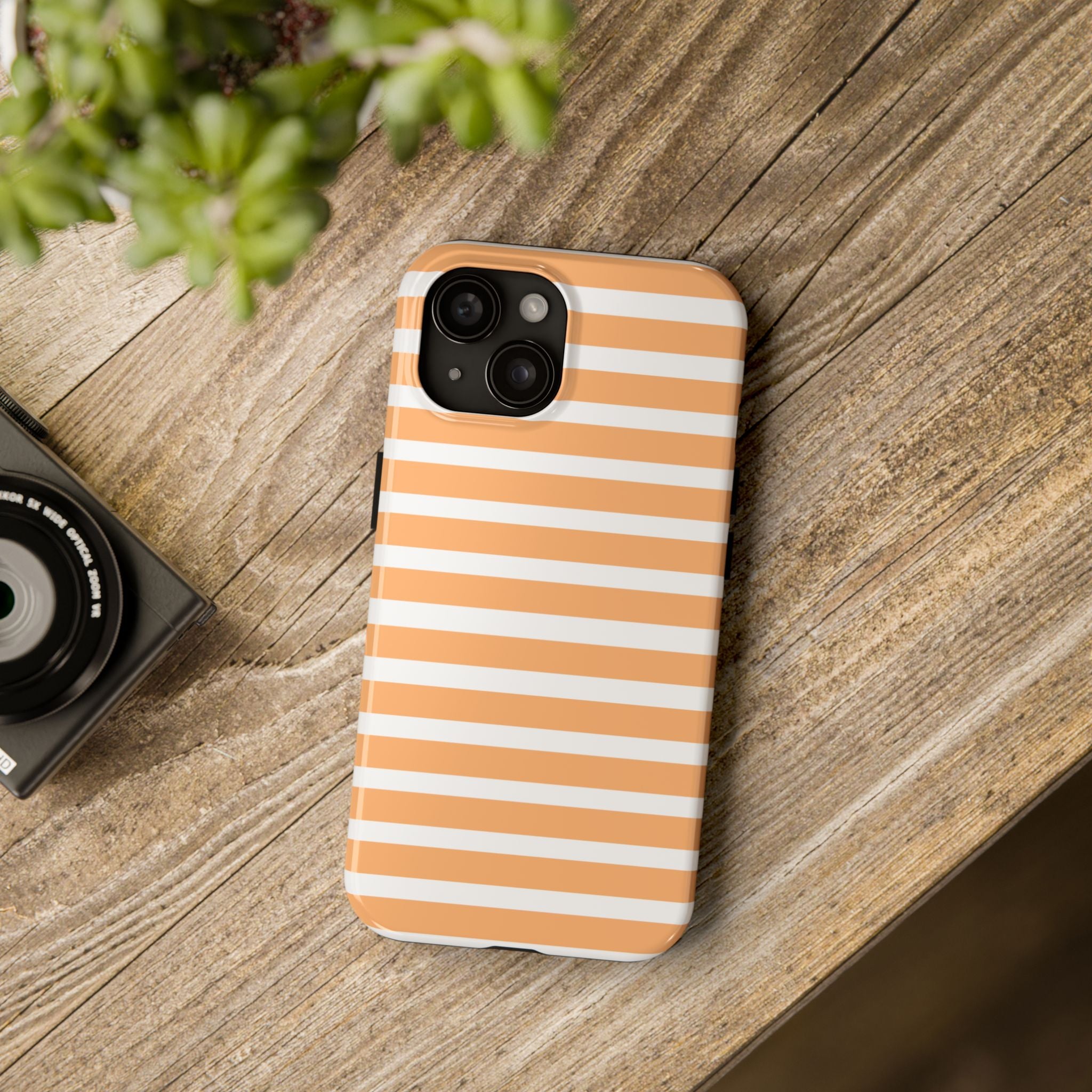 Orange Stripe Lines Phone Case (Apple & Android)