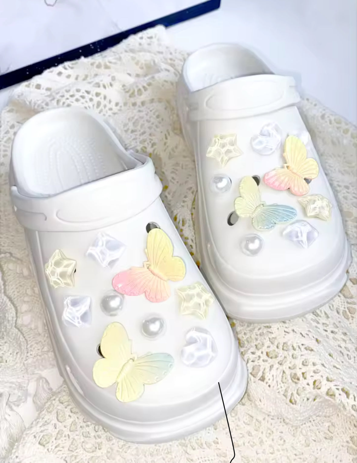 Pastel Butterfly Clog Charms Set