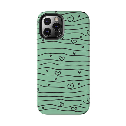 Scribble Love Hearts Phone Case