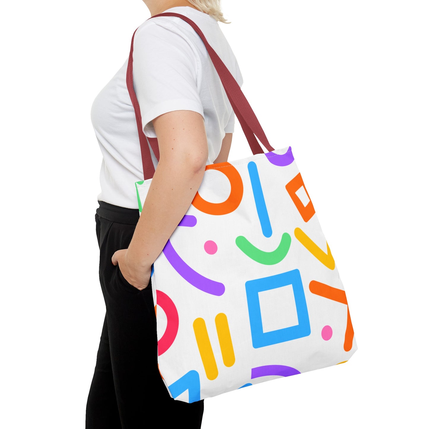 Colorful Doodle Shapes Tote Bag