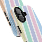 Pretty Pastel Lines Phone Case (Apple & Android) - Pink Sweetheart
