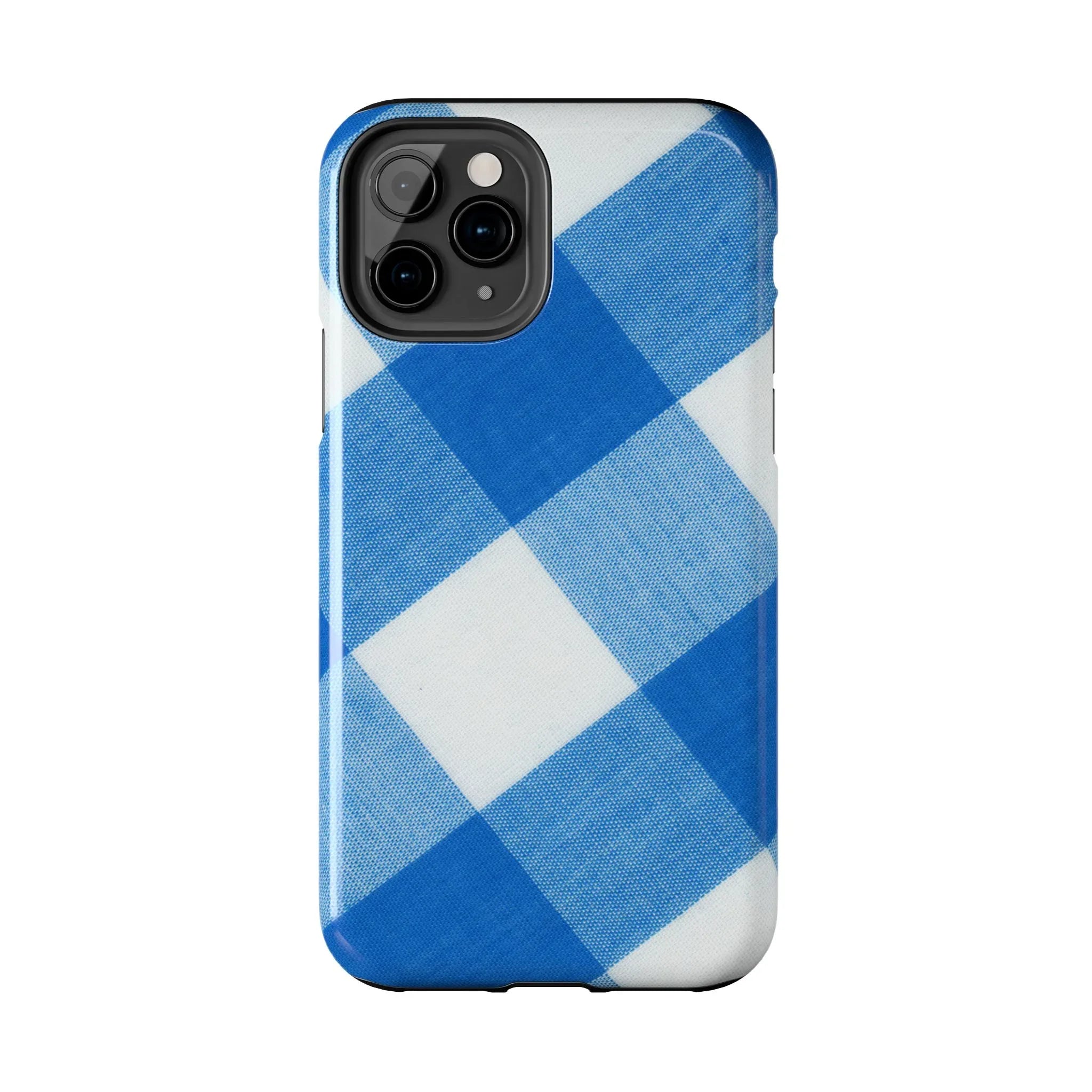 Classic Blue Gingham Phone Case (Apple & Android) - Pink Sweetheart