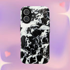 Black & White Shattered Phone Case (Apple & Android) - Pink Sweetheart