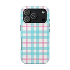 Pastel Gingham Phone Case (Apple & Android) - Pink Sweetheart