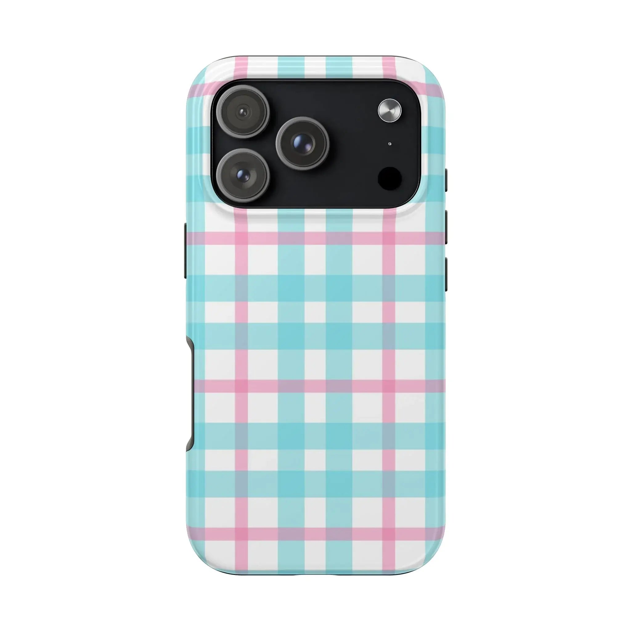 Pastel Gingham Phone Case (Apple & Android) - Pink Sweetheart
