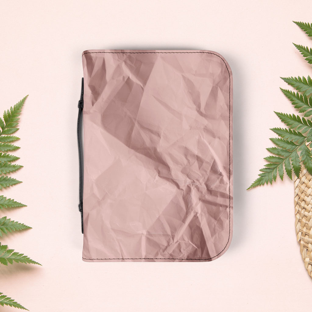 Wrinkled Blush Pink Paper Book Cover