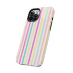 Pastel Candy Stripes Phone Cases (Apple & Android) - Pink Sweetheart