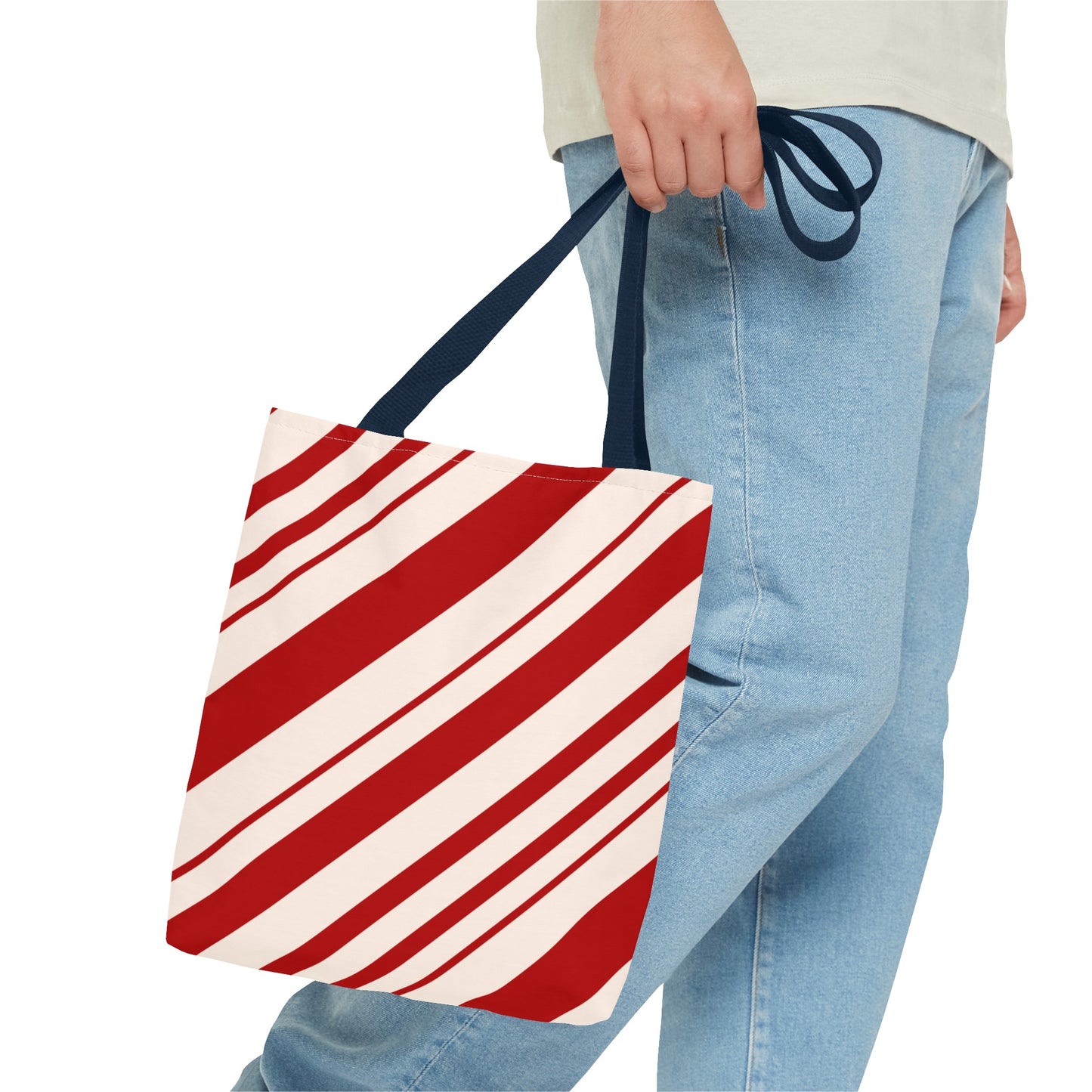 Peppermint Candy Cane Tote Bag