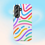 Rainbow Swirls Phone Case (Apple & Android) - Pink Sweetheart