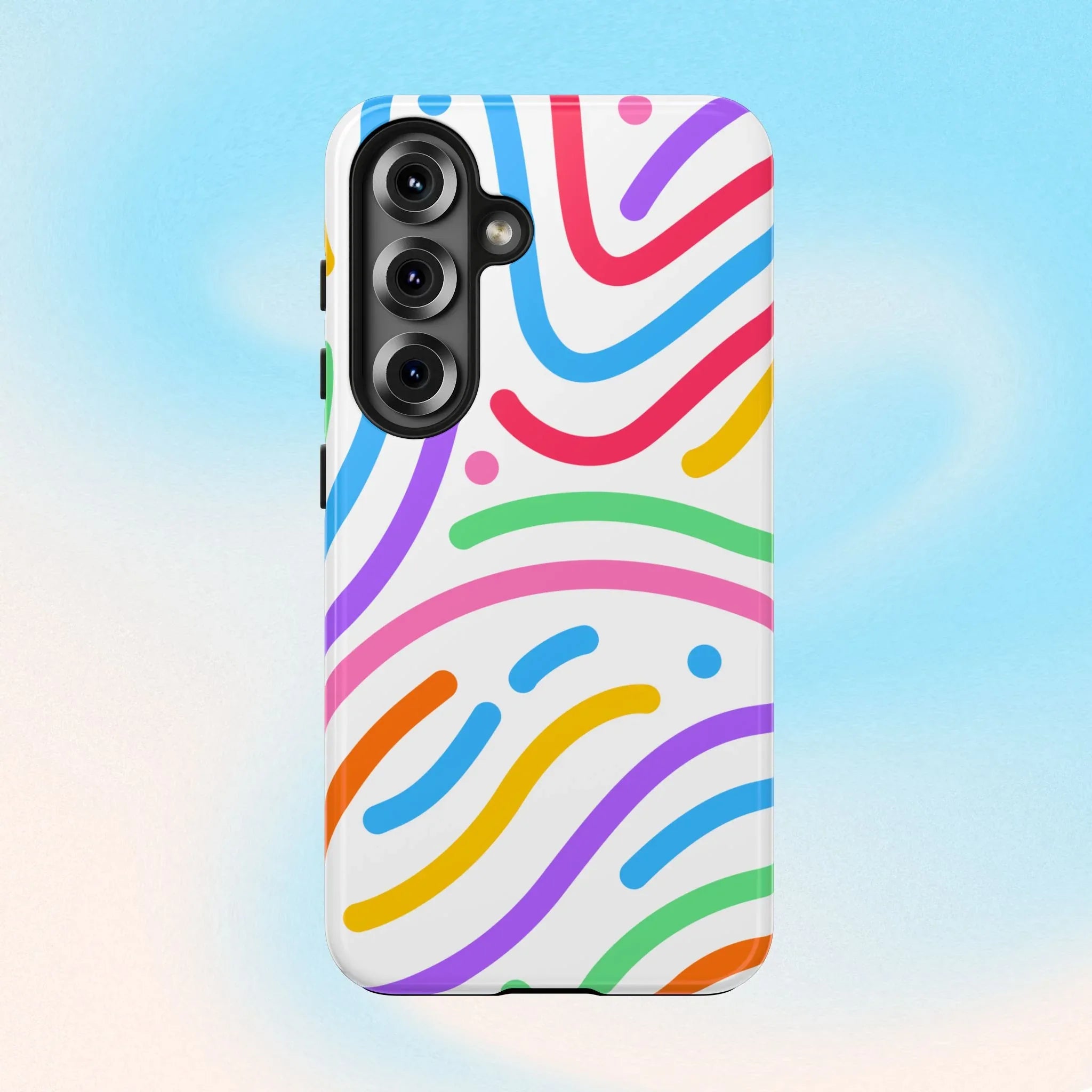 Rainbow Swirls Phone Case (Apple & Android) - Pink Sweetheart