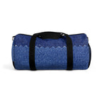 Blue Denim Print Duffel Bag