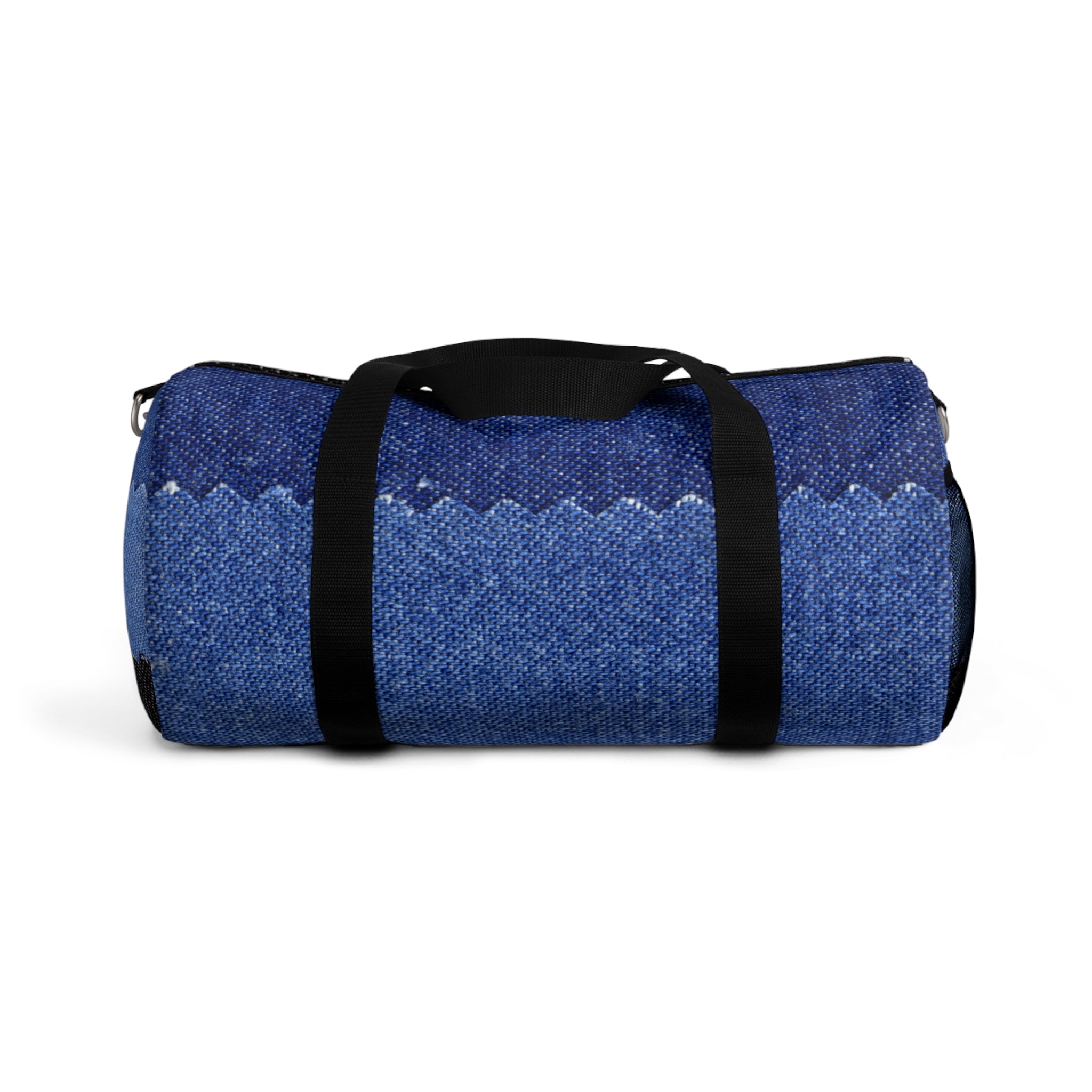 Blue Denim Print Duffel Bag
