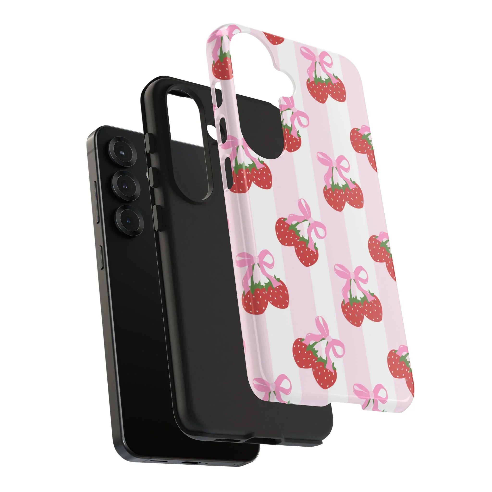 Strawberry Cherries Phone Case (Apple & Android) - Pink Sweetheart