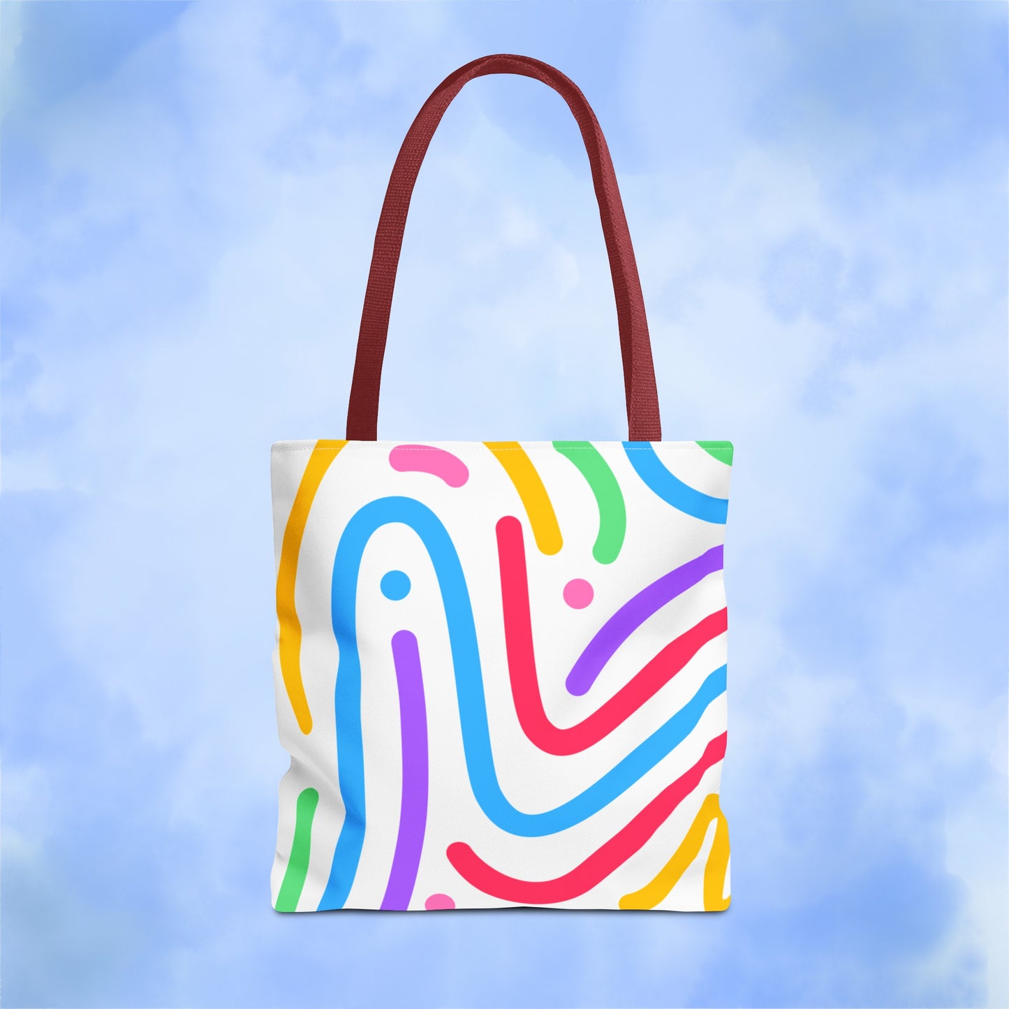 Colorful Doodle Swirl Tote Bag