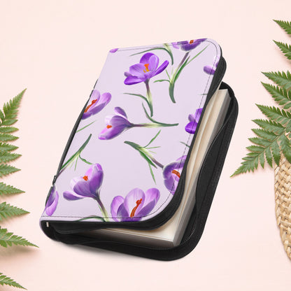 Purple Crocus Flowers Book Cover